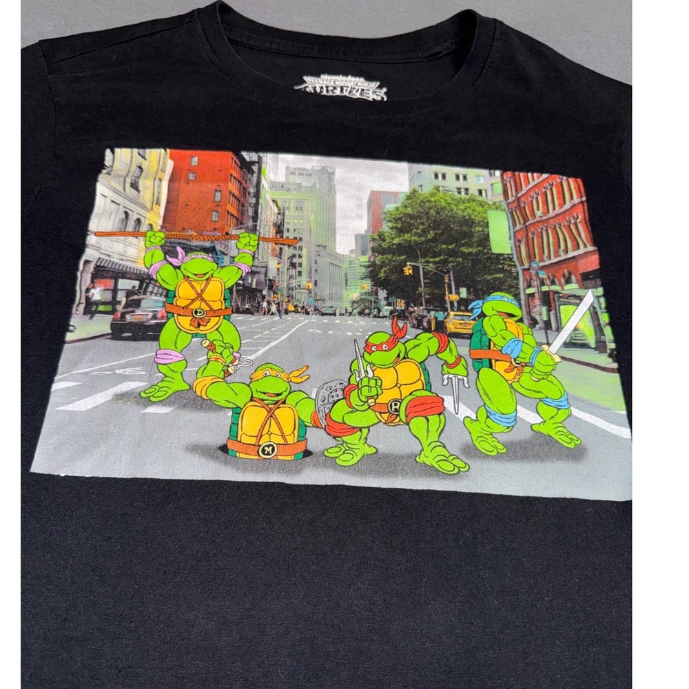 Teenage Mutant Ninja Turtles TMNT Graphic T-Shirt Black Small Nickelodeon Mens